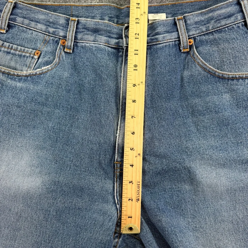 Levis Jeans Mens 40x30 (Fits 39x30) Blue 550 Relaxed Fit Vintage Denim 2002 READ